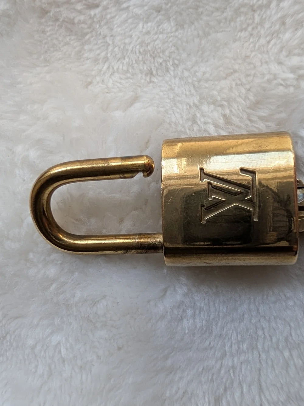 Louis Vuitton Gold Padlock and Key